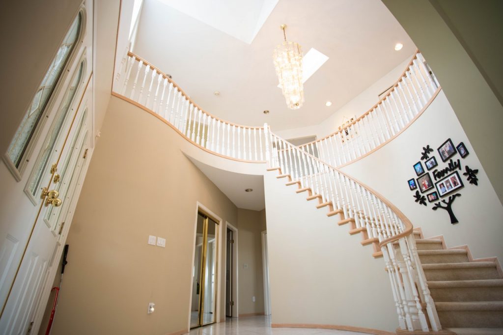 Beautiful home remodeled stairway in Rockford IL